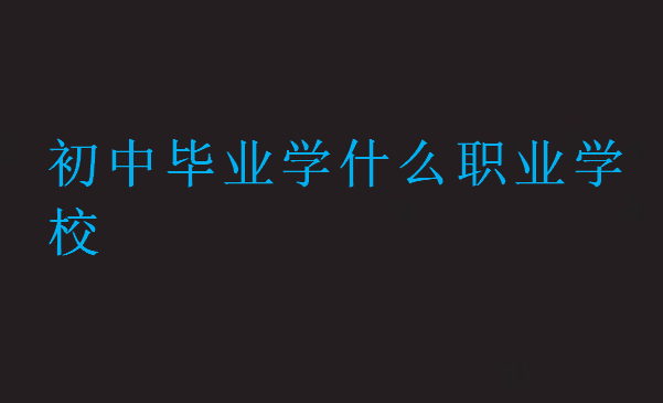 初中毕业学什么职业学校