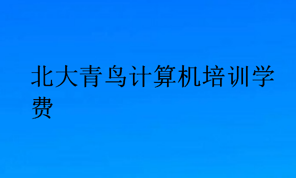 北大青鸟计算机培训学费