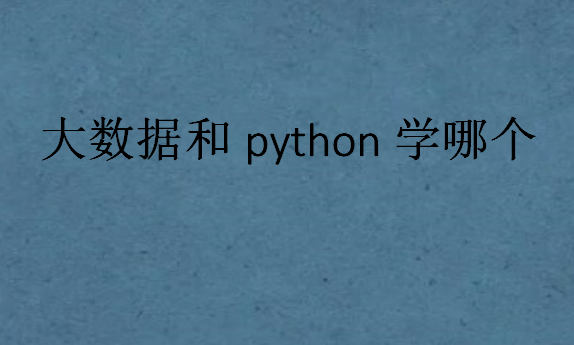 大数据和python学哪个