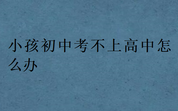 小孩初中考不上高中怎么办