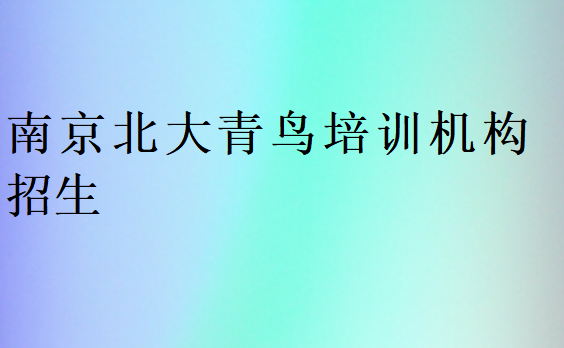 南京北大青鸟培训机构招生