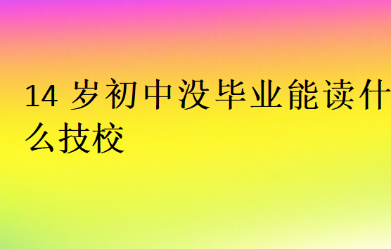 14岁初中没毕业能读什么技校