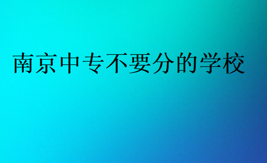 南京中专不要分的学校