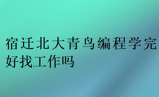宿迁北大青鸟编程学完好找工作吗